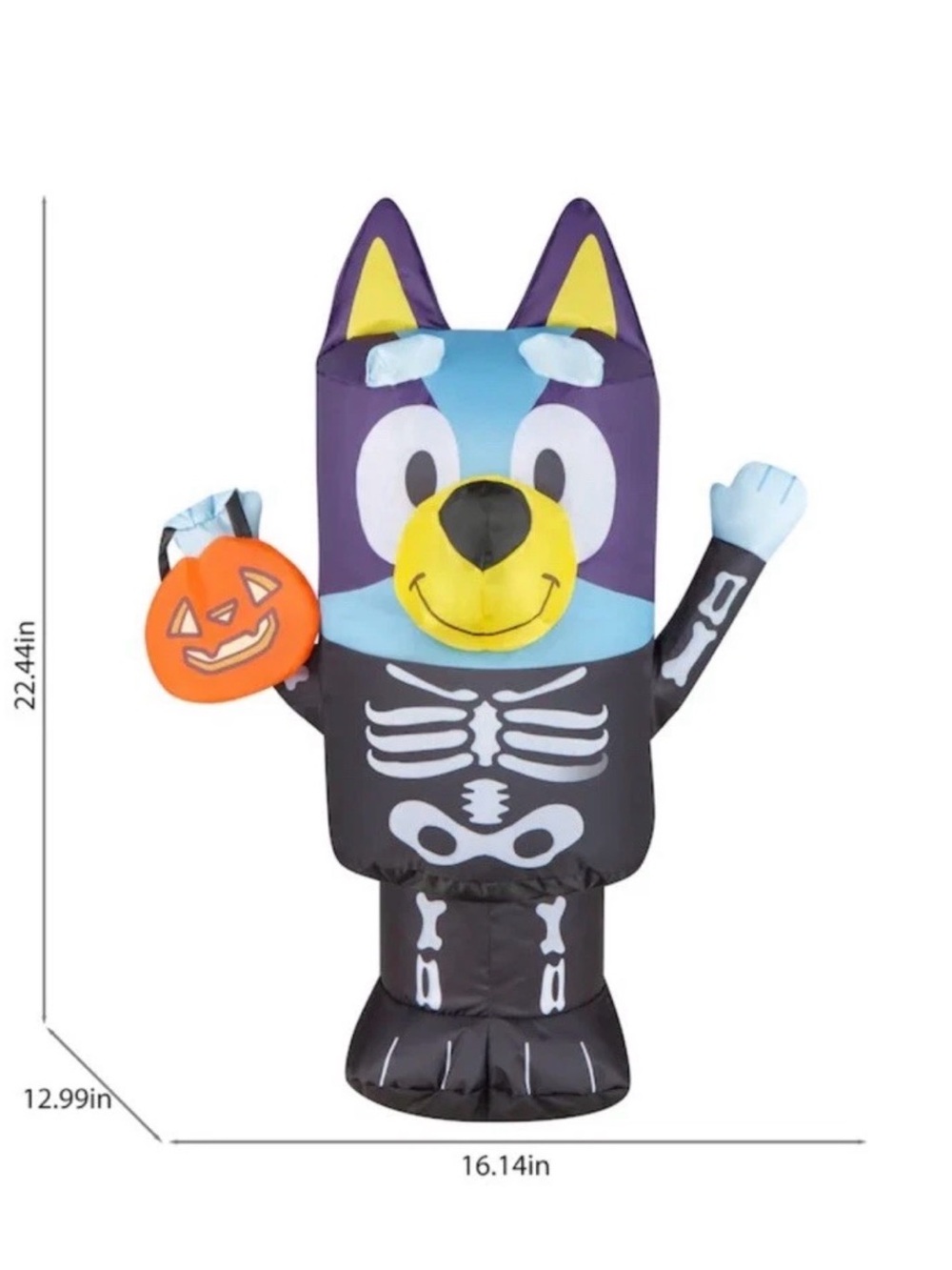 Bluey Inflatable Skeleton Costume Indoor Halloween Decor 2ft NIB - Picture 3 of 6